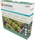 Gardena Micro-Drip-System Tropfbewässerung Set Hochbeet/Beet (35 Pflanzen): Starter-Set sofort einsatzbereit, wassersparendes Bewässerungssystem, einfache & flexible Verbindungstechnik (13455-20)