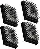 HirrWill Grillbürsten-Ersatzköpfe, drahtlose Grillreinigungsbürste, austauschbare Köpfe, passend für die meisten Grillbürsten, bester Grillreiniger (4 Stück)