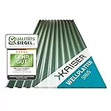 KAISER plastic® Wellplatten grün | Wellplatten Dach, Welldach Kunststoff | Dachplatten wetterfest | Überdachung | Sinus 76/18 – 90 x 83 cm | 1 Stk.
