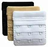 Chanie Damen Packung mit 3 Weich Komfortabel Erweiterung 3 Haken BH-Verlängerer, 6,1cm x 5,8cm