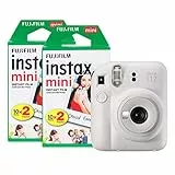 Fujifilm Instax Mini 12 Sofortbildkamera mit 40 Aufnahmen, Tonweiß