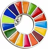 Generic Regenbogen-Brosche für nachhaltige Entwicklungsziele, Metall