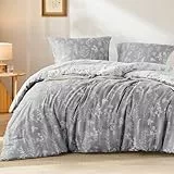 BEDSURE Bettdecke Ohne Bezug 135x200 - Bettdecke 135x200 mit Kissenbezug 80x80-2-teilig-Bettdecken-Set für Allergiker 4 Jahreszeiten Waschbare Duvet, 1x Bettdecken, 1x Kissenbezug, Frostgrau
