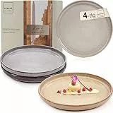 Sänger Kairo | Dessertteller 4 teilig, Steingut Frühstücksteller 4 Personen, kleine Teller spülmaschinenfest mikrowellenfest, Steingut Geschirr mehrfarbig, mixed Teller Set | VALUE COLLECTION