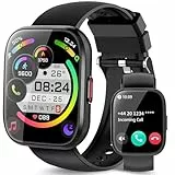 aycy Smartwatch Uhr für Damen und Herren, Armbanduhr Herren, 1,85 Zoll Smartwatch mit Anrufannahme, 112 Sportmodi Fitness Tracker mit Schlaf/Herzfrequenzmesser, IP68 Smart Watch für Android iOS