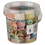Becks Plastilin Kinderknete 600g, 6 Stangen, 6 Wackelaugen, 2 Ausstechformen