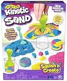 Kinetic Sand Squish N' Create Set - mit 382 g original magischem kinetischem Sand aus Schweden in drei Farben und 5 Werkzeugen für kreatives Indoor-Sandspiel, ab 7 Jahren