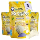 Star Candies Gefriergetrocknetes Vanilleeis | Gefriergetrocknete Süßigkeiten | Freeze Dried Candy | Weltraum- und Astronauten-Snack | Ideales Camping, Geburtstags- oder Party Essen (150 g, 3er pack)