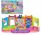 DREAMWORKS GABBY'S DOLLHOUSE - Partyraum Spielset, Skate-Park Dachgeschoss Zimmer mit Gabby und Marty-Figur, Möbeln und Zubehörteilen, ab 3 Jahren