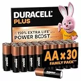 DURACELL Plus AA-Batterien (30er-Pack) – Alkaline-Batterien 1,5 V