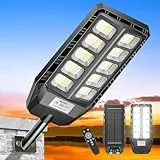 Adewalk 2026 Solar Straßenlaterne mit Fernbedienung, IP66 Wasserdichte Solarlampen für Außen mit Bewegungssensor, 6500K Solarleuchten Superhelles LED Solar Strahler Außen für Gärten Garage Straßen