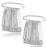 24 Stück Sicherheitsnadeln Strass Groß, Broschen & Anstecknadeln für Damen, Safety Pins, Broschennadeln Silber Kristall-Sicherheitsnadel-Brosche für Damen, Rock, Pullover, Schal