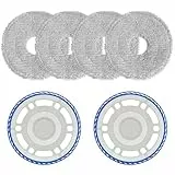 4 Wischtücher mit 2 Ersatzhalterung Zubehör für Ecovacs Deebot T30 Pro Omni/ T30s/ T30s Pro/ N30 Pro/ N30 Omni/ N30 Pro Omni/Yeedi M12 Pro+, Roboter Staubsauger Ersatzteile