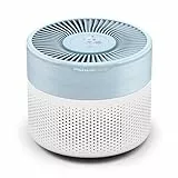 Rowenta Pure Air Mini Luftreiniger, für zu Hause, ultrakompakte Größe, bis 22 m², extrem leiser Nachtmodus, 3-in-1 Filterung, HEPA Allergy+, Weiß/Blau, PU1520F0