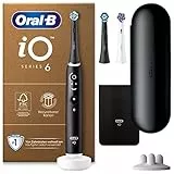 Oral-B iO Series 6 Plus Edition Elektrische Zahnbürste/Electric Toothbrush, PLUS 3 Aufsteckbürsten, 5 Putzmodi für Zahnpflege, Reiseetui, Designed by Braun, Schwarz