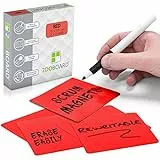 2DOBOARD Beschreibbare Magnete - 7,5 x 7,5 cm Rot - 25 Stück - Kanban Magnete, Scrum Magnetische Karten oder Magnetstreifen beschreibbar für Whiteboard und Kühlschrank (Rot)