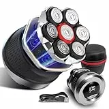 Ordele Elektrischer Rotationsrasierer für Herren, 2025 Upgrade 7D schwimmender elektrischer Rasierer mit LED-Display, IPX7 wasserdicht, Typ-C Schnellladung, magnetische Köpfe