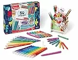 Maped CREATIV - großes Mal- und Bastel-Set 50-tlg. - inkl. Stifte-Köcher zum selbst gestalten, 907037