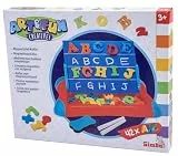Simba Art & Fun Magnettafel im Koffer – 2-in-1 Lernspieltafel mit 26 Buchstaben, 10 Zahlen, 6 Zeichen, Kreide & Schwamm, tragbare Magnettafel 29x23 cm, ab 3 Jahren