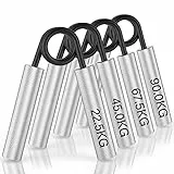 ZEAGUS Handtrainer Unterarmtrainer 4Pack, 22.5KG-90KG Metall Fingertrainer, Rutschfester Griffkraft Trainer, Hochbelastbares Handgriff für Muskelaufbau und Hand-Rehabilitationsübungen