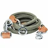 FREUDENTIER Hundeleine 3m verstellbar - Umhängeleine Hund - Führleine zum Umhängen für mittelgroße & große Hunde (waldgrün)