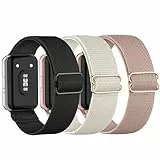 TUCOMO Elastische Nylon Armband Kompatibel mit Samsung Galaxy Fit 3, Loop Dehnbare Ersatzarmband Uhrenarmband für Samsung Galaxy Fit 3 SM-R390 Herren Damen