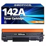 SODFACE 142A 142X Toner Kompatibel für HP 142A 142X W1420A W1420X Schwarz für HP Laserjet MFP M140W Toner M110W M140WE M110WE M139W M139WE Toner (Kein Chip, 1-Pack)