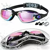 wiipara Schwimmbrille Unisex für Erwachsene, Taucherbrille für Herren und Damen, Profi Schwimmbrillen mit UV-Schutz, Antibeschlag, Anti-Leck, Klare Sicht, Swimming Goggles mit Weichen Nasenstegen