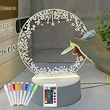 Geburtstagsgeschenk Für Frauen, Geschenke Für Freundin, Mama, Frau, Schwester, Mädchen, Kinder, Weihnachtsgeschenke Nachttischlampe Mit Led Letterboard, 3d Nachtlicht Für Sie Jahrestag Hochzeit Stern