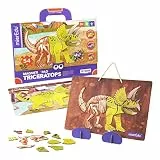 mierEdu Magnetpuzzle Triceratops – Magnetisches Dinosaurier Lernspiel für Kinder ab 3 Jahren – Montessori Spielzeug zur Förderung von Motorik & Konzentration – Puzzle Pad für kleine Dino-Fans