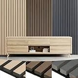 Fiqops 2X Akustikpaneele Holz 120x60cm Wandpaneele aus Holzfunier und Filz,Holzpaneele Eichenholz,Wandverkleidung holz für Studio und Zuhause Innenwanddekoration – Großflächige Abdeckung