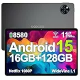 DOOGEE U11 Android 15 Tablet 11 Zoll 16GB RAM +128GB ROM (2TB TF) 8580mAh Gaming Tablet Android, 13MP+5MP, Octa-Core Tablets PC 2.4G+5G WLAN GMS/ WidevineL1/ 3.5mm Audio/GPS/Face ID/OTG [2025]