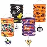 Powmag 4 Stück Halloween Laterne Papier, Faltbar Dekoration, Lampions Kinder für Halloween Party Dekoration