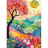 HUADADA Puzzle 1000 Teile-Puzzle 1000 Teile Erwachsene Klassische Puzzles Geschenk-Herbstfarben
