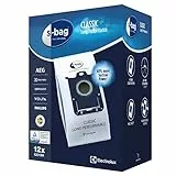 Electrolux E201SM s-bag Staubbeutel Classic Long Performance (Megapack, 12 Staubsaugerbeutel für dauerhaft hohe Saugleistung, optimale Filtration, Hygieneverschluss, 60% mehr Saugkraft, weiß)