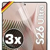 UTECTION 3X Schutzfolie für Samsung Galaxy S26 ULTRA - Fingerabdruck kompatibel - Premium Folie KEIN Glas - Hüllenfreundlich - Anti Kratzer Displayschutzfolie Ultra Clear - Schutz Displayfolie