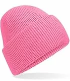 Hatstar Warme Damen Beanie Mütze | Herren Grobstrick Wintermütze | Wollmütze Strickmütze | Unisex für Damen und Herren | Weich und Dick (True Pink)