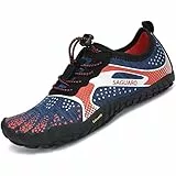 SAGUARO Traillaufschuhe Jungen Mädchen Minimalistische Fitnessschuhe Sommer Outdoor Wanderschuhe Sportschuhe Dunkelblau Gr.31