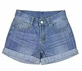 BIENZOE Mädchen Jean Short Denim Größe 6