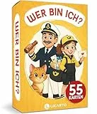 LIKARTO Wer Bin ich? Spiel für Kinder - Familienspiel, Lernspiel & Reisespiel - Perfekte Beschäftigung für Autofahrt & Reisen - Geschenk für Mädchen & Jungen - Spiele ab 4, 5, 6, 7, 8, 9 Jahre