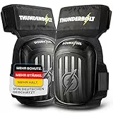 Thunderbolt® Knieschoner Professioneller Knieschützer mit komfortablem Gelkissen Knieschoner Fliesenleger, Bau, Bodenbeläge, Gartenarbeiten mit starken rutschfesten Gurten