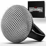 GUSSKÖNIG Gusseisen Ringreiniger - Hochwertiger Edelstahl für Effektive und Schonende Reinigung von Gusseisenprodukten - Schützt Patina (Mit Silikongriff)