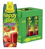Rauch Happy Day Erdbeere | intensiver Erdbeergeschmack | verfeinert mit Apfel und Zitrone | 6x 1l Tetra Prisma