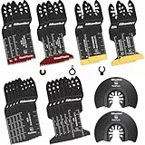 25 teiliges Multitool Sägeblätter, Multitool Sägeblätt, multimaster sägeblätter für Holz Kunststoff Metall, Multitool Zubehör Set Kompatibel mit Einhell DTM51Z Dremel Parkside Bosch und mehr