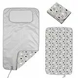 Hamur Home Tragbare Wickelunterlage Wasserdichte 40 x 70 cm Wiederverwendbare Baby Wickelauflage Maschinenwaschbar für Unterwegs Wickel Clutch (Fox)