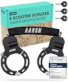 AARON Handschellenschloss für E-Scooter - Hochsicherheits-Design - Flexibles Fahrradschloss mit Stahlkette - Robust & Kratzschutz (Schwarz)