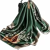 FAIRYGATE Seidenschal Damen Elegant Bandana Damen Kopftuch Quadrates Bedrucktes Halstuch Satin Seidentuch Schal 90 x 90 cm DA2522