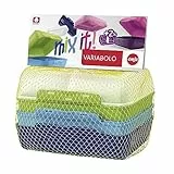 Emsa 517053 Variabolo 4-teiliges Frischhaltedosen Boys-Set (16 x 11 x 7 cm, beidseitig zu öffnen, platzsparend ineinander stapelbar) Blau/Grün