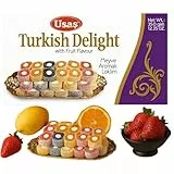 Premium-Qualität Turkish Delight, Lokum – 350g – Zart & aromatisch – Ohne Palmöl & Glukosesirup –Türkische Süssigkeiten, Traditionelle Süßigkeit aus der Türkei (1 Stück, Früchtemix-Delight)