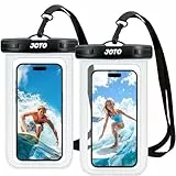 JOTO 2 Stück wasserdichte Handyhülle IPX8 Unterwasser Wasserfest Handytasche für iPhone 17 16 15 14 13 12 11 Pro Max Plus Air Galaxy S24 S23 A15 Xiaomi bis 7 Zoll Phone Case –Klar
